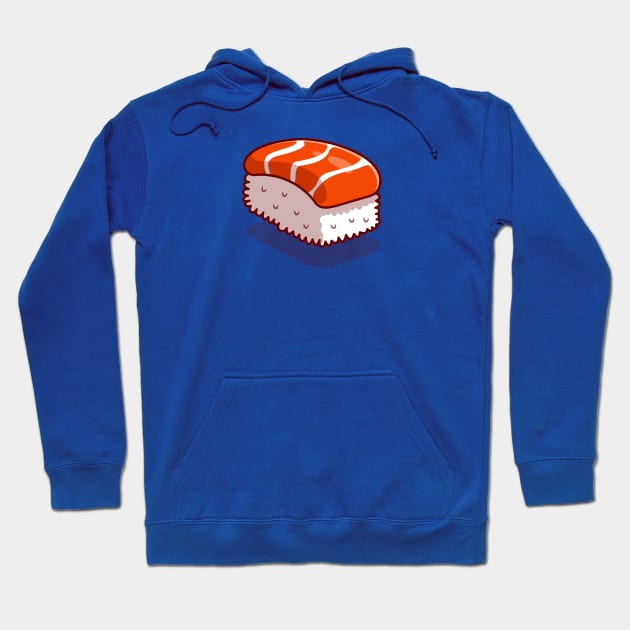 Salmon Sushi Cartoon Illustration Hoodie by Catalyst Labs